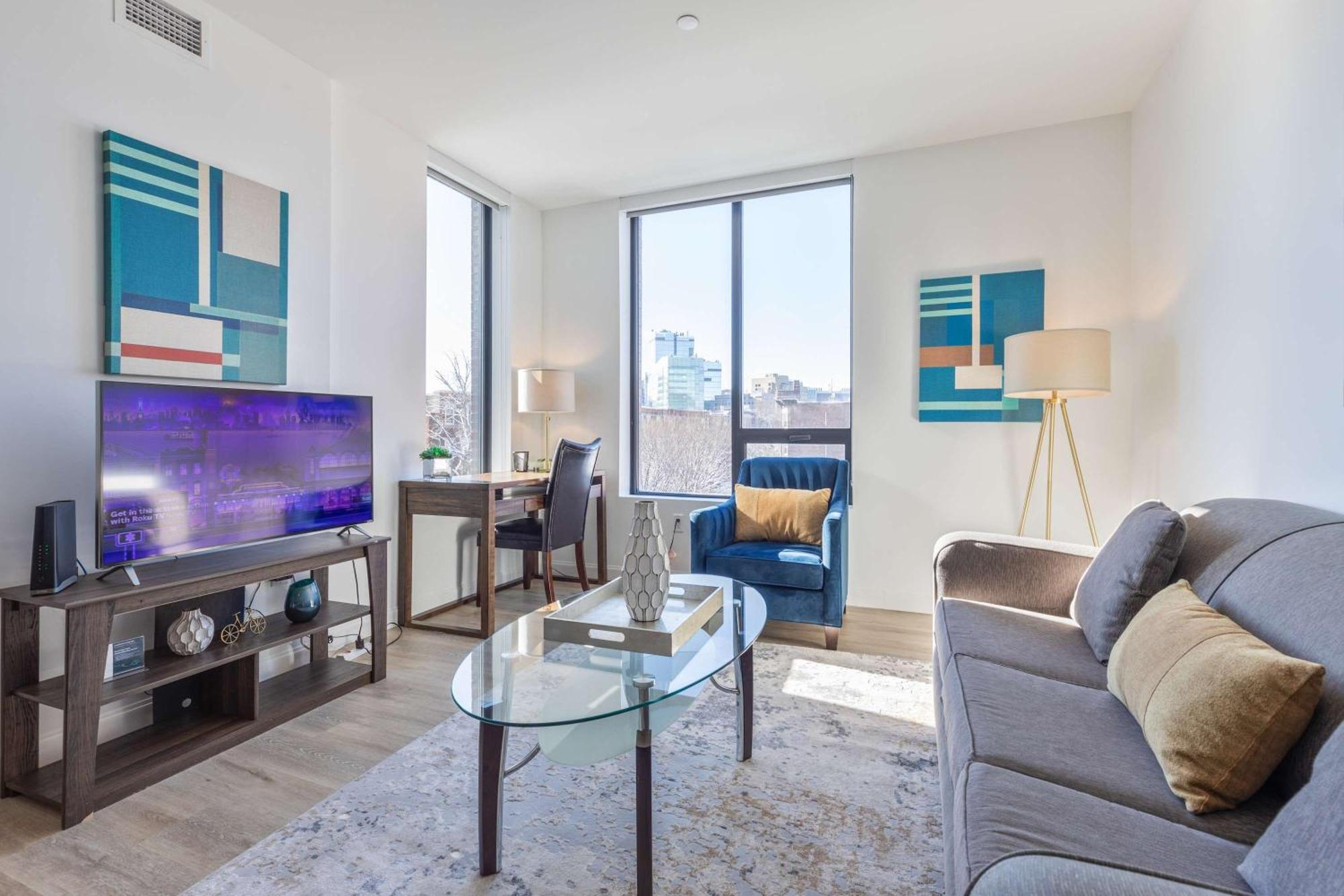 Apartment Luxury With Kitchen And Gym Boston